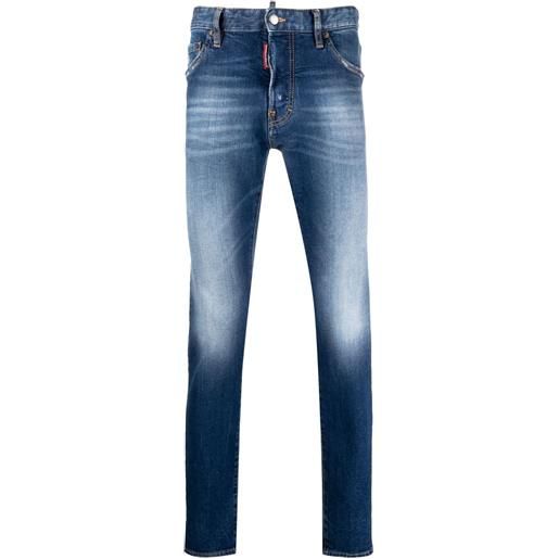 Dsquared2 jeans slim con 5 tasche - blu