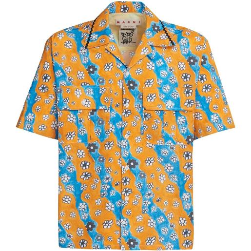 Marni camicia con stampa - arancione