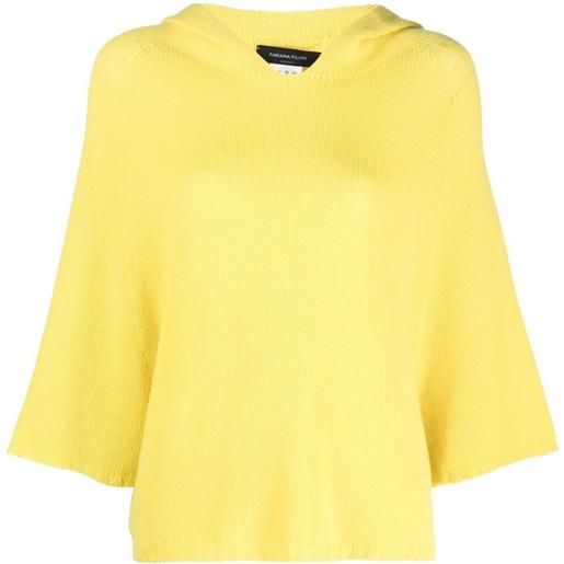 Fabiana Filippi maglione con cappuccio - giallo
