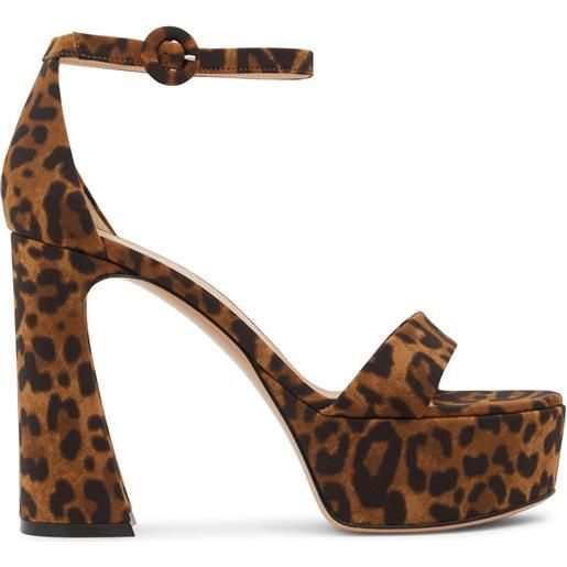 GIANVITO ROSSI sandali holly in lycra leopard 105mm