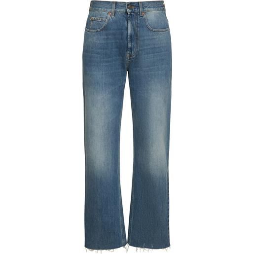 GUCCI jeans in denim di cotone / fondo a taglio vivo