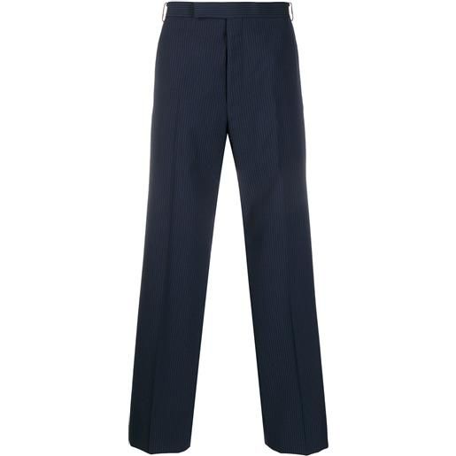 Thom Browne pantaloni sartoriali con righe rwb - blu