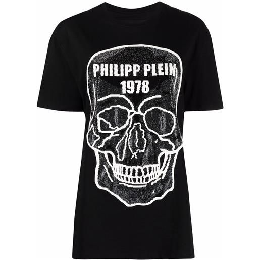 Philipp Plein t-shirt con scollo rotondo - nero