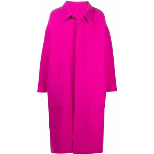 AMI Paris cappotto monopetto oversize - rosa