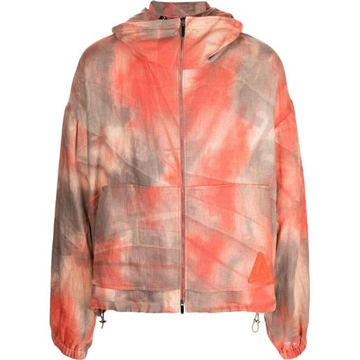 Emporio Armani giacca con fantasia tie-dye - arancione