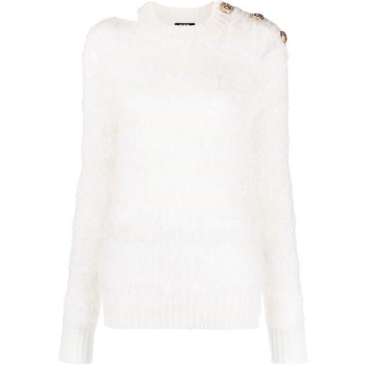 Balmain maglione girocollo - bianco