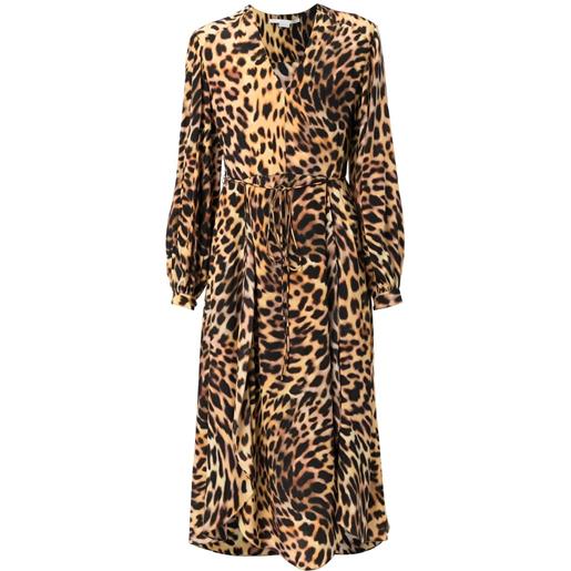 Stella McCartney abito midi leopardato - marrone