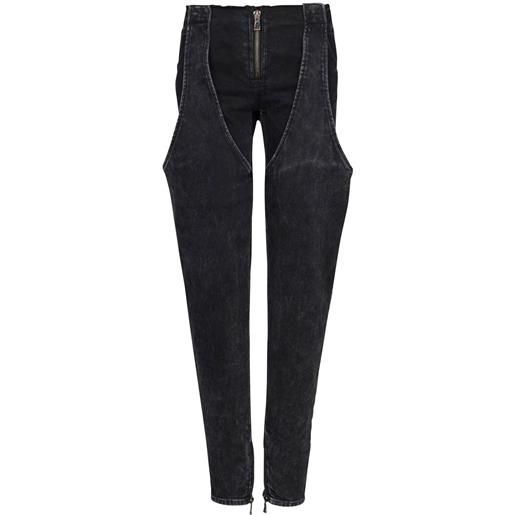 Balmain jeans a vita bassa - nero
