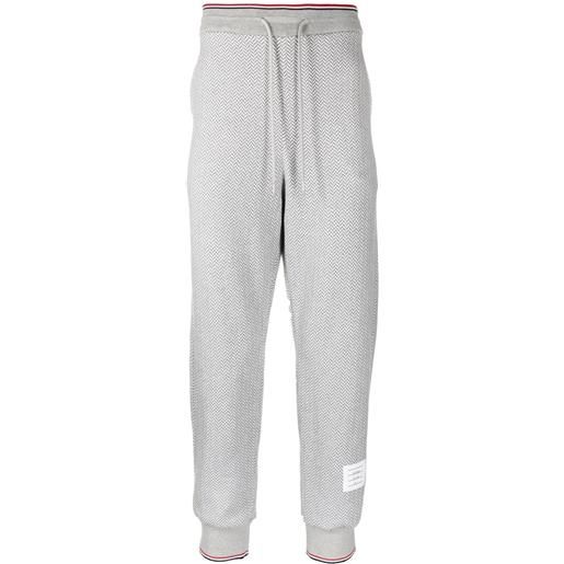 Thom Browne pantaloni sportivi con applicazione - grigio