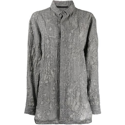 Forme D'expression camicia con effetto jacquard - grigio