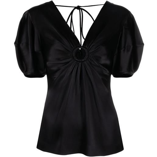 Stella McCartney blusa con cut-out - nero