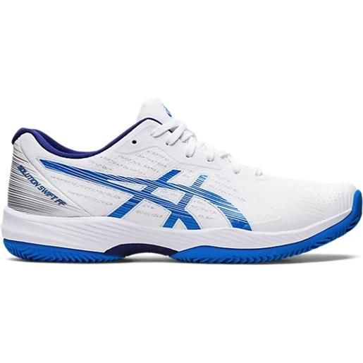 Asics solution swift ff clay white/electric blue uomo