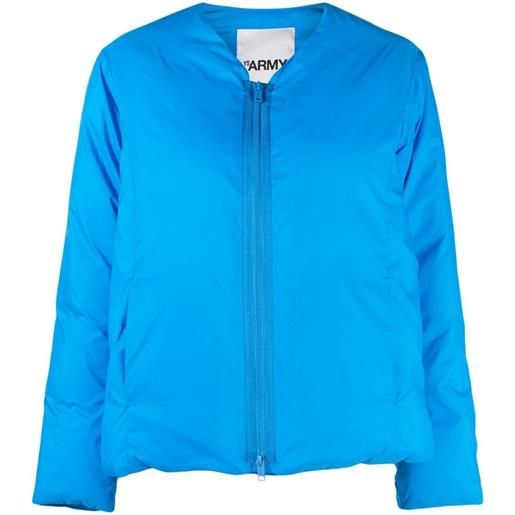 Yves Salomon giacca imbottita con zip - blu