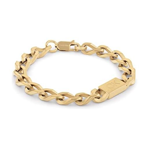 Calvin Klein braccialetto a catena da uomo collezione outlook oro giallo - 35000256