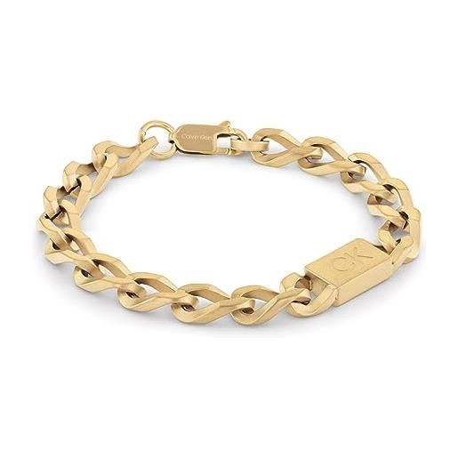 Calvin Klein braccialetto a catena da uomo collezione outlook oro giallo - 35000256