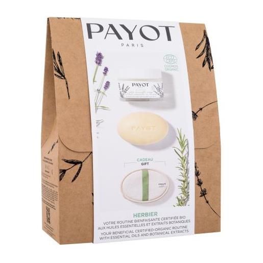 PAYOT herbier gift set cofanetti crema universale per la pelle herbier 50 ml + crema solida da massaggio 50 g herbier + spugna esfoliante per donna
