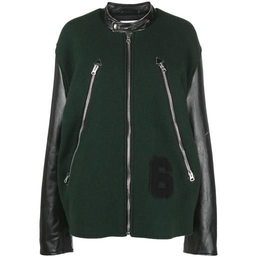 MM6 Maison Margiela giacca con zip - verde