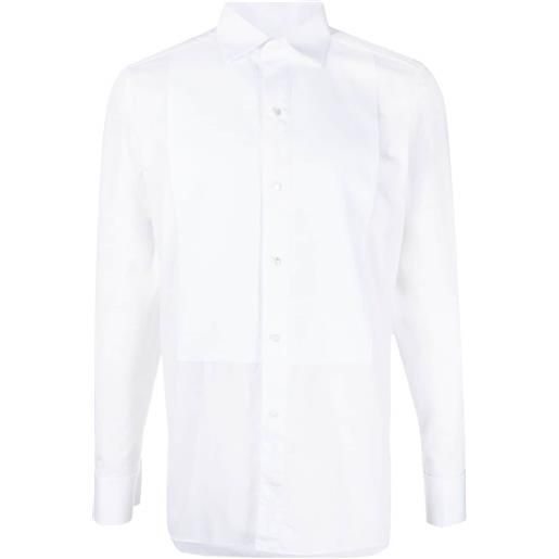 Zegna panelled evening shirt - bianco