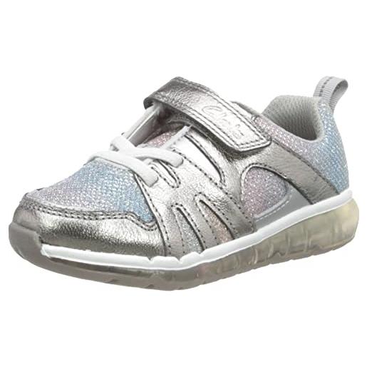 Clarks spark sparkyk, scarpe da ginnastica bimba 0-24, lilla, 25.5 eu