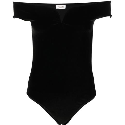 Nanushka body con spalle scoperte - nero