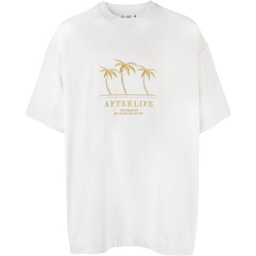 VETEMENTS t-shirt afterlife con ricamo - bianco