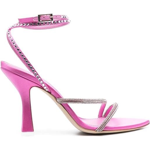 3juin sandali con cristalli 70mm - rosa