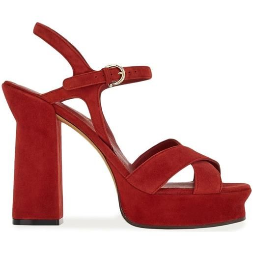 Ferragamo sandali con plateau 115mm - rosso