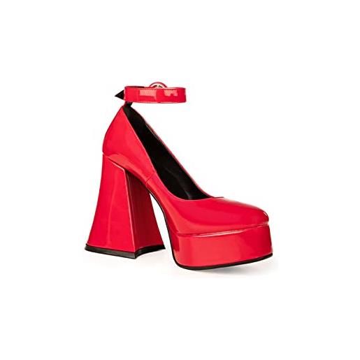 Lamoda build me up, scarpa court donna, vernice rosa, 39 eu