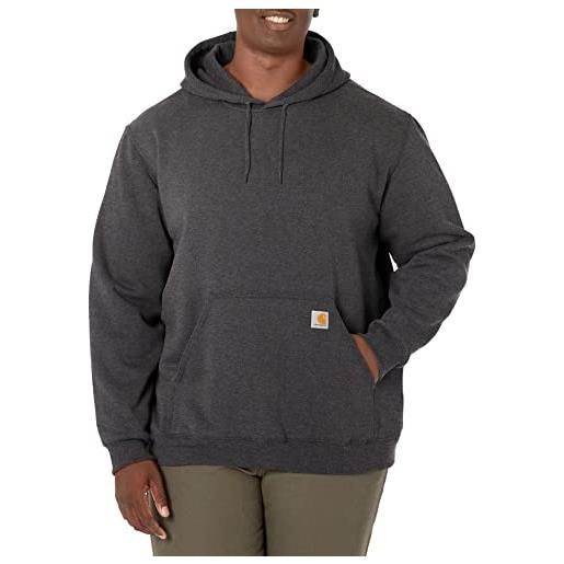 Carhartt felpa vestibilità ampia, media pesantezza, uomo, grigio (carbone heather), xxl