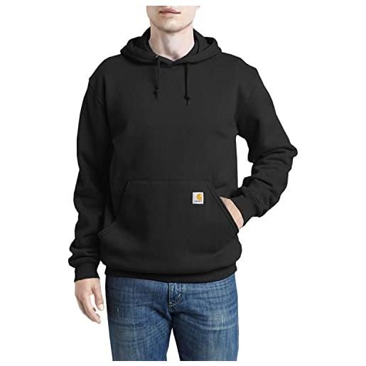 Carhartt felpa vestibilità ampia, media pesantezza, uomo, grigio (carbone heather), xl