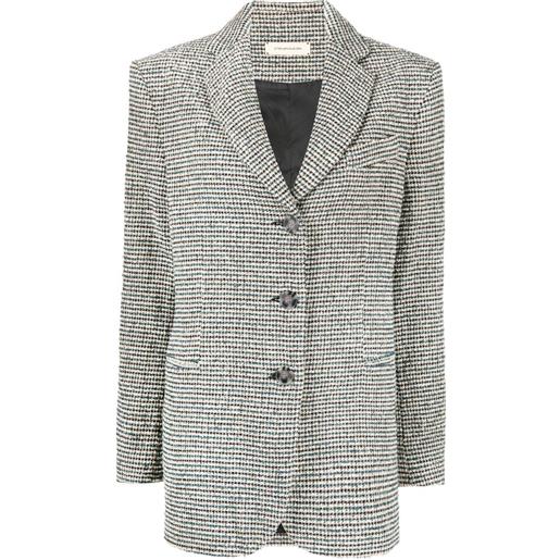 0711 houndstooth single-breasted blazer - multicolore