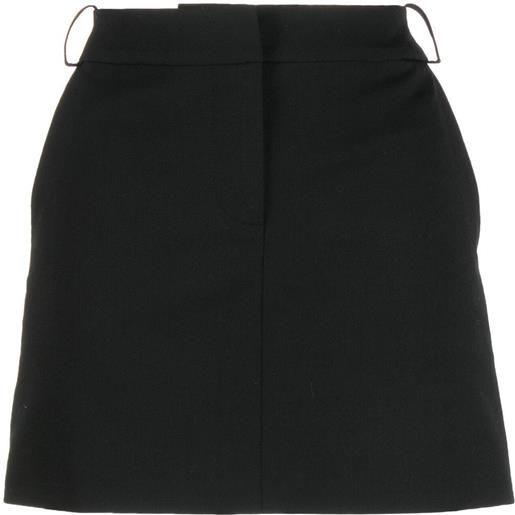 0711 wool-blend mini skirt - nero