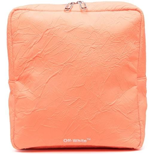 Off-White borsa messenger con stampa - arancione