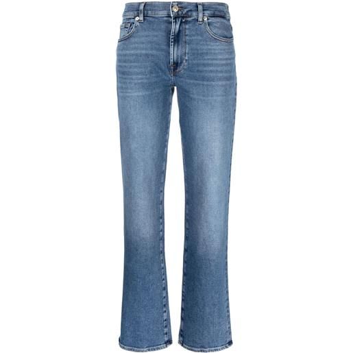 7 For All Mankind jeans ellie dritti con vita media - blu