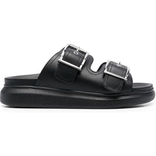 Alexander McQueen double-strap flat sandals - nero