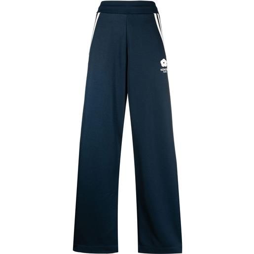 Kenzo pantaloni sportivi con righe laterali - blu