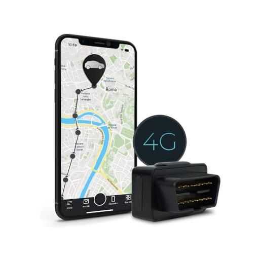 Salind GPS salind 08 4g obd gps tracker - tracker per auto, camion e altri veicoli, locilazzatori con app e connessione diretta alla presa obd, monitoraggio del percorso globale in tempo reale tramite app