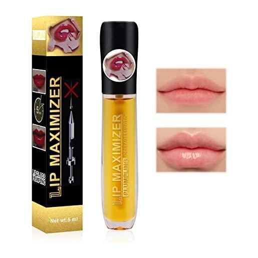 WAWJ lip plumper gloss, volumizzante labbra serum, 2 pezzi lucidalabbra lip enhancer e siero per la cura delle labbra, idrata e riduce le rughe, lasciando le labbra più piene e idratate
