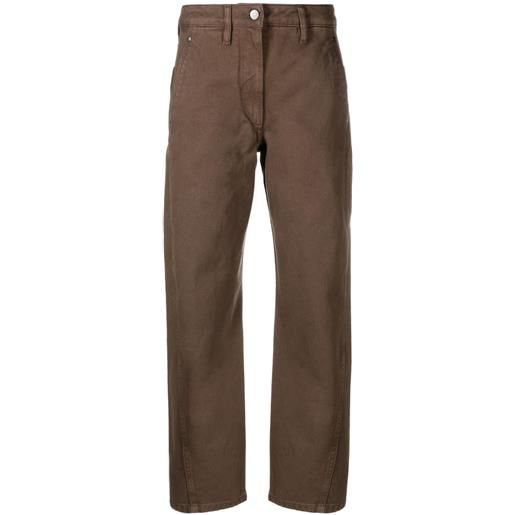 LEMAIRE pantaloni crop dritti - marrone