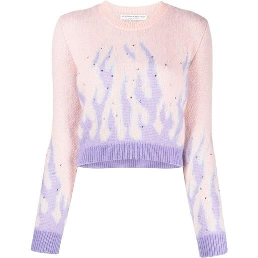 Alessandra Rich maglione con stampa - rosa