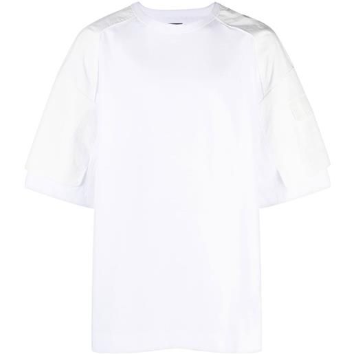 Juun.J t-shirt con maniche a contrasto - bianco