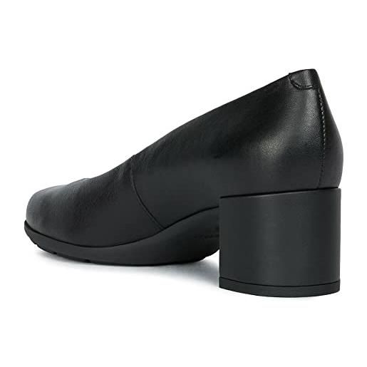 Geox d new annya mid a, scarpe donna, nero (black 085), 37.5 eu
