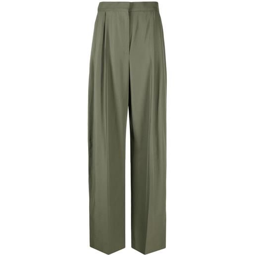 Alexander McQueen pantaloni sartoriali a vita alta - verde