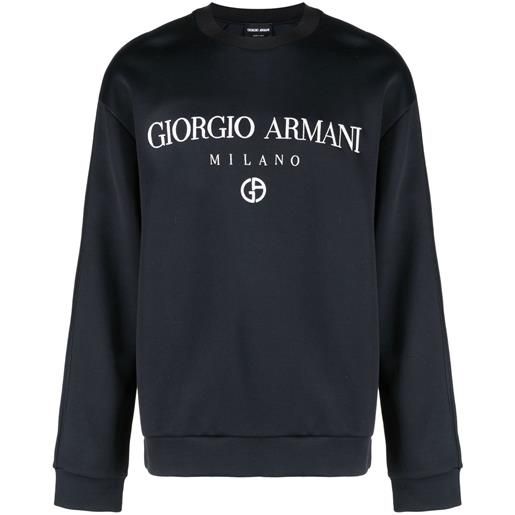 Giorgio Armani felpa con stampa - blu