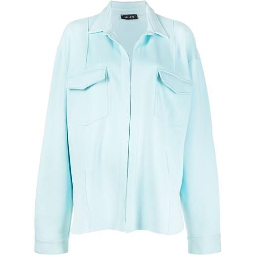 STYLAND giacca-camicia con vestibilità comoda - blu