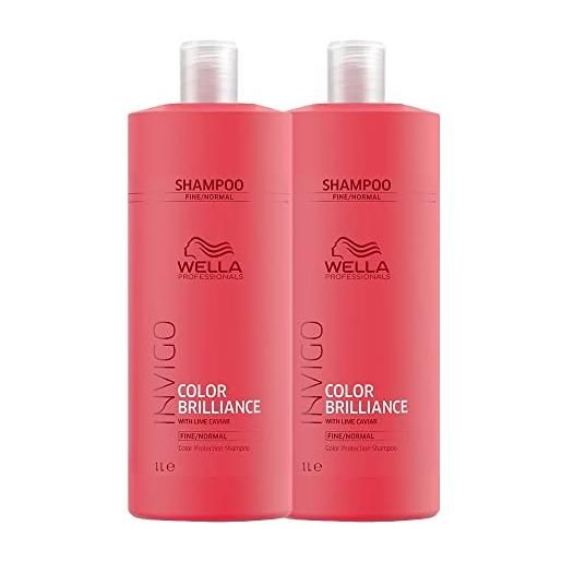 Wella invigo color brilliance shampoo capelli normali/fini 1000ml x 2