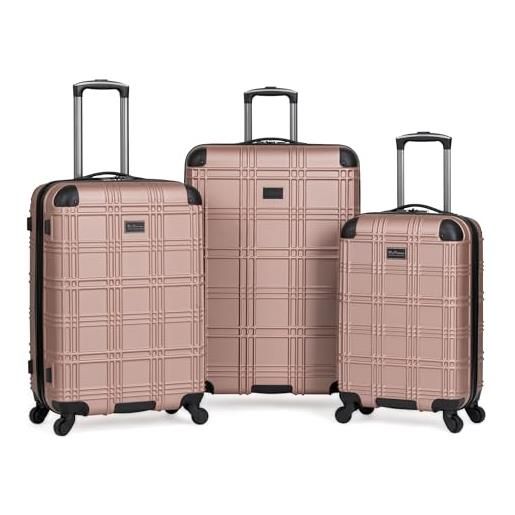Ben Sherman nottingham - bagaglio da viaggio a 4 ruote, 22 x 14,5 x 10 cm, oro rosa. , 28-inch checked, nottingham - valigetta da viaggio con 4 ruote