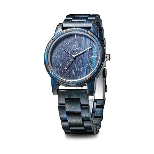 LeeEv orologi in legno uwood series 40 mm unisex orologio in legno naturale fatto a mano con confezione regalo e fascia regolabile