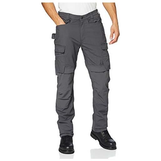 Carhartt pantaloni da lavoro utility, doppio tessuto sul davanti, in cotone canvas, vestibilità comoda, elasticità rugged flex uomo, grigio (ombreggiato), 28w / 32l