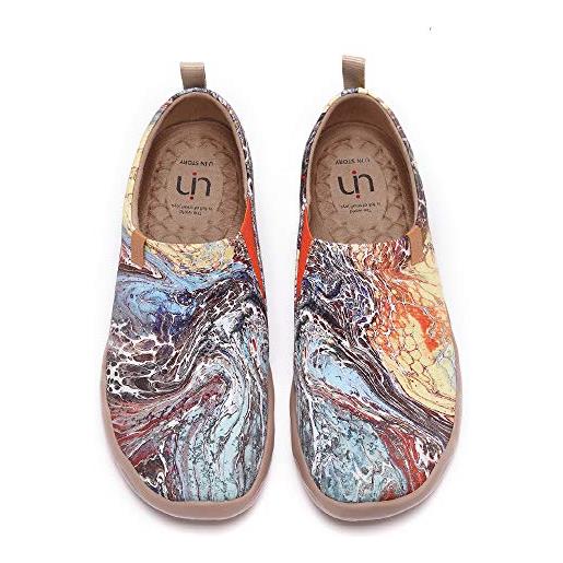 UIN scarpe ginnastica scarpe espadrillas per uomo casual slip on mocassini sneakers basse colorate in tela dipinta a mano 44